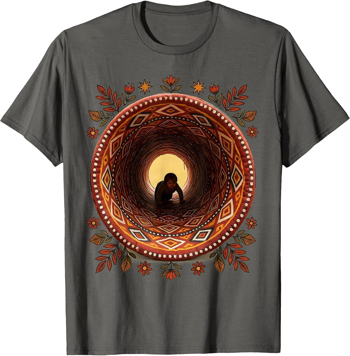 Men's Occupational Therapy Sensory Tunnel Crawling Child T-Shirt - Asphalt Grey