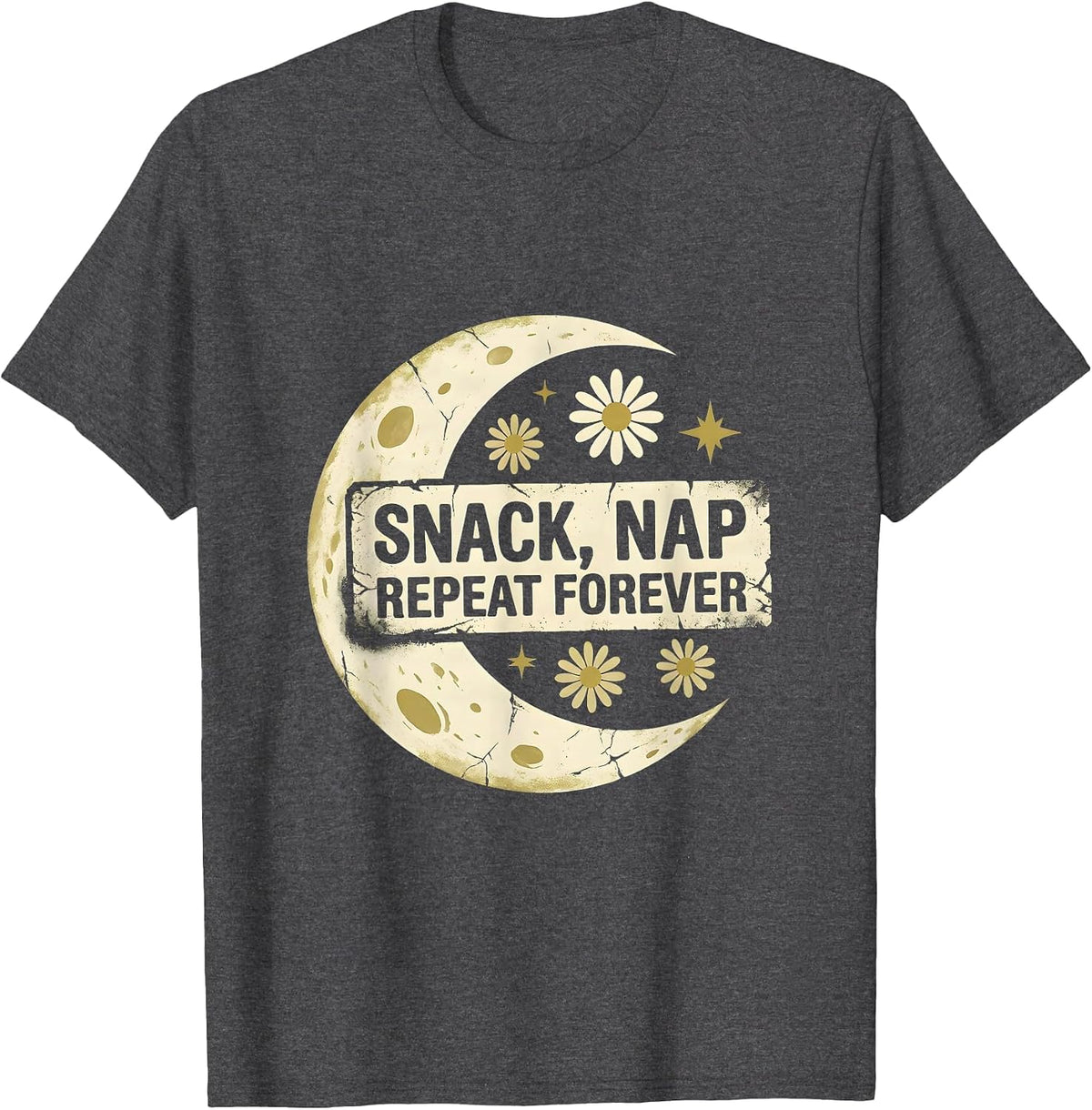 Men's Snack Nap Repeat Forever Preschool Teacher T-Shirt - Dark Heather Grey