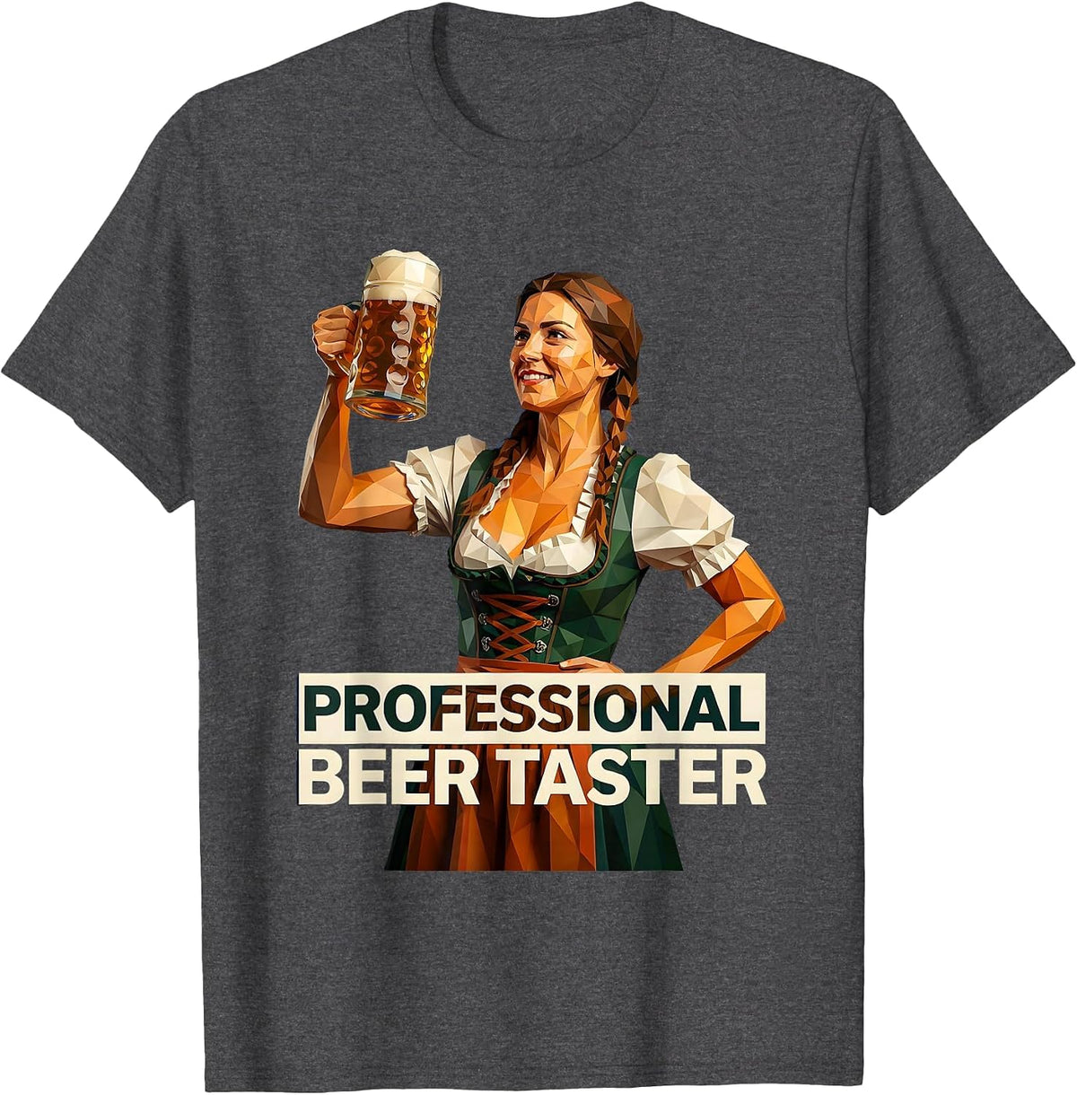 Professional Beer Taster Oktoberfest Design T-Shirt - Dark Heather Grey