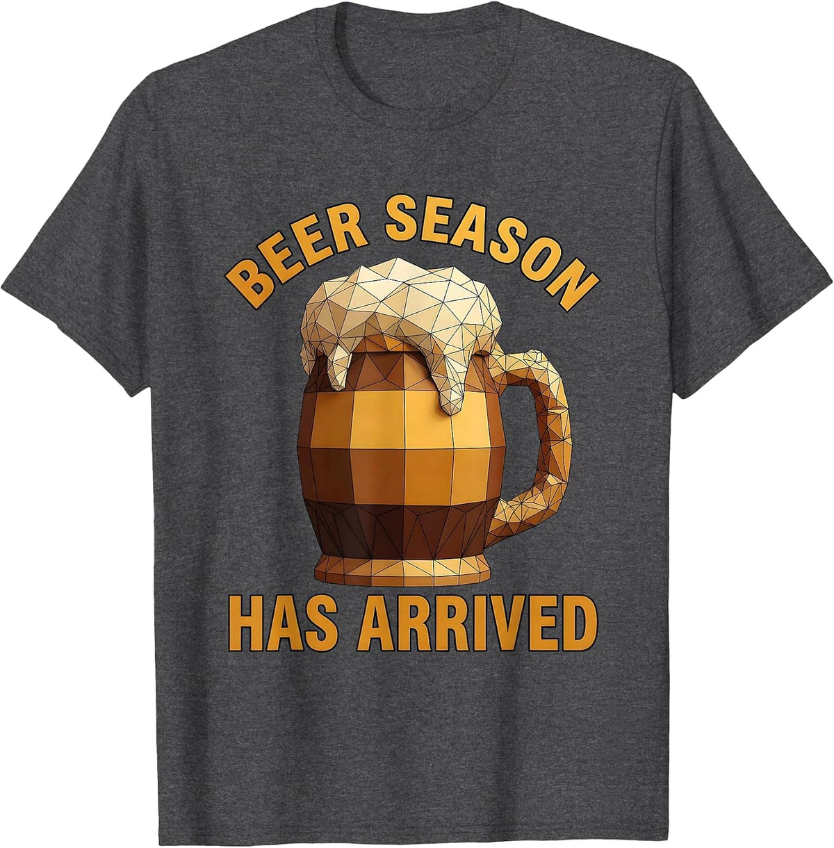 Beer Season Has Arrived Oktoberfest Design T-Shirt - Dark Heather Grey