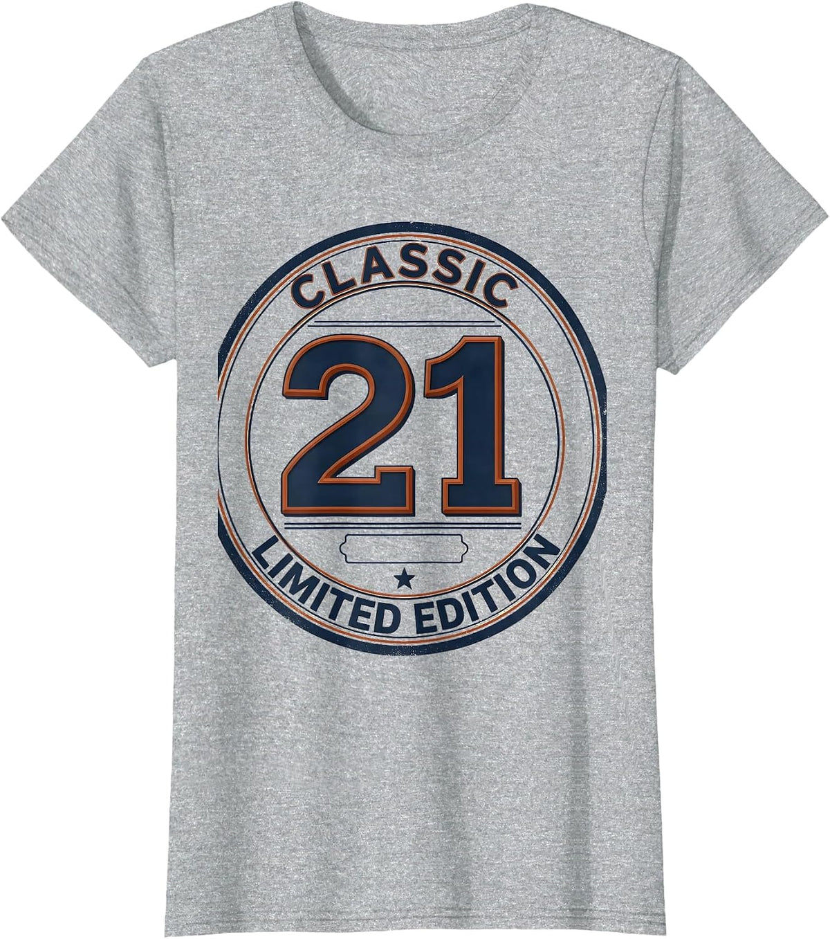 Classic 21 Limited Edition Vintage Birthday Gift for Turning T-Shirt - Heather Grey