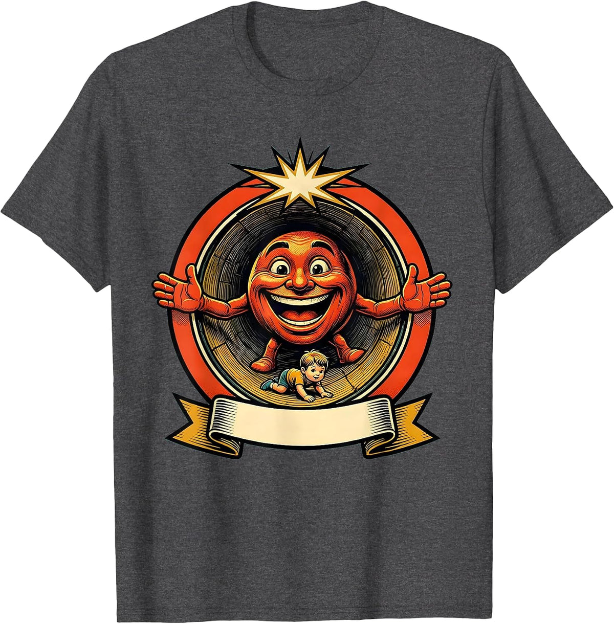 Men's Occupational Therapy Child Tunnel Obstacle Course T-Shirt - Dark Heather Grey