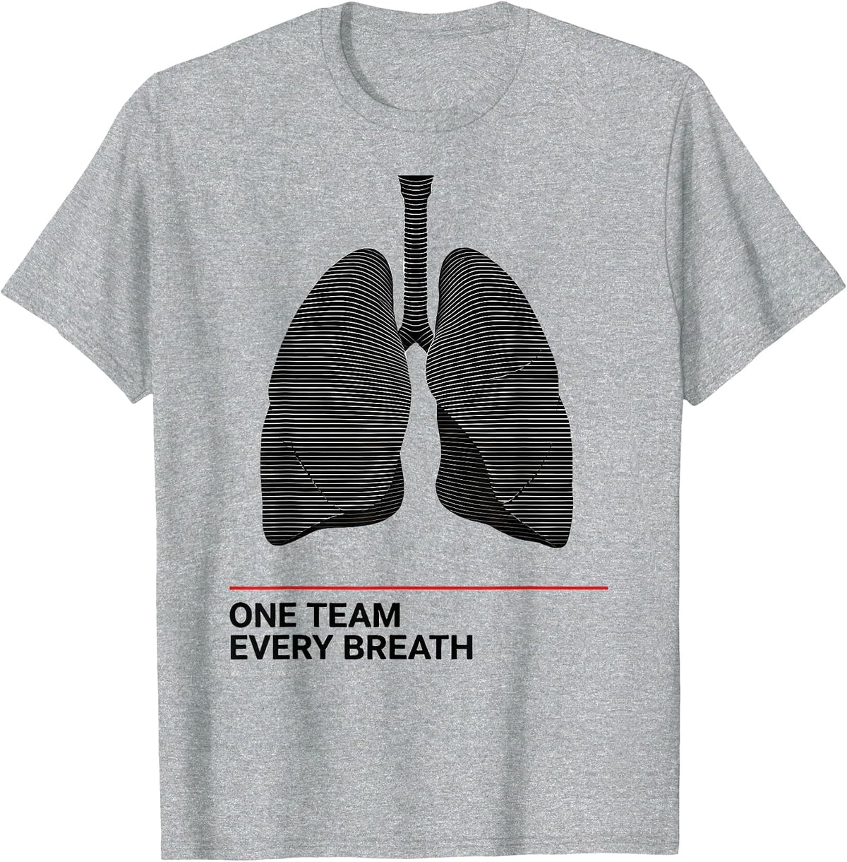 Men's One Team Every Breath Swiss International Respiratory T-Shirt - Heather Grey