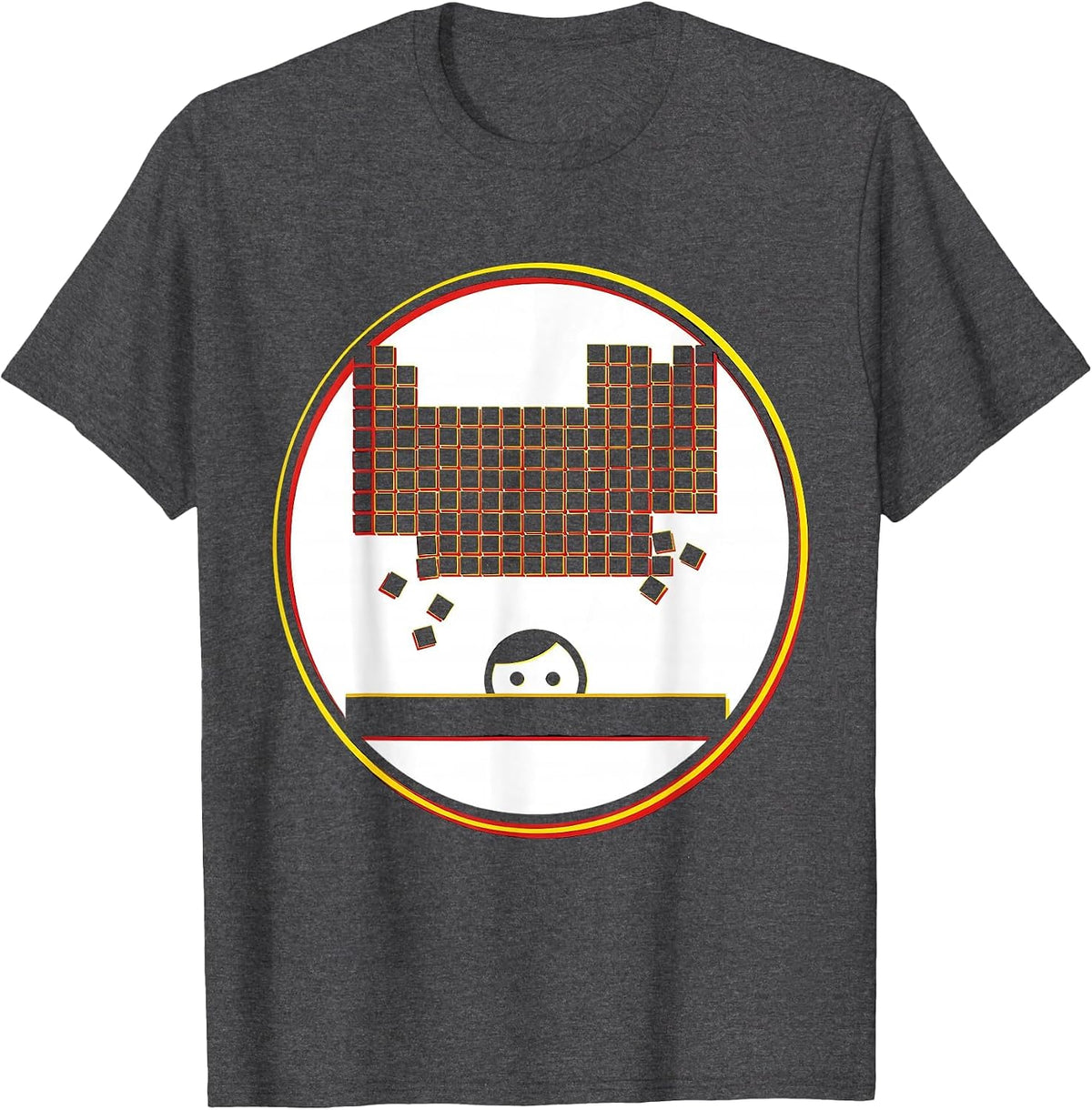Periodic Table Curious Kid Lab Scene T-Shirt - Dark Heather Grey
