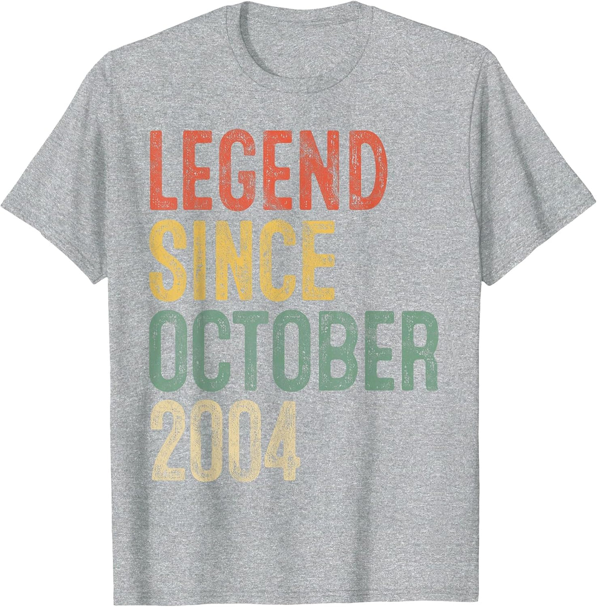 Legend October 2004 21st Birthday Men Women 21 Year Old T-Shirt - Heather Grey