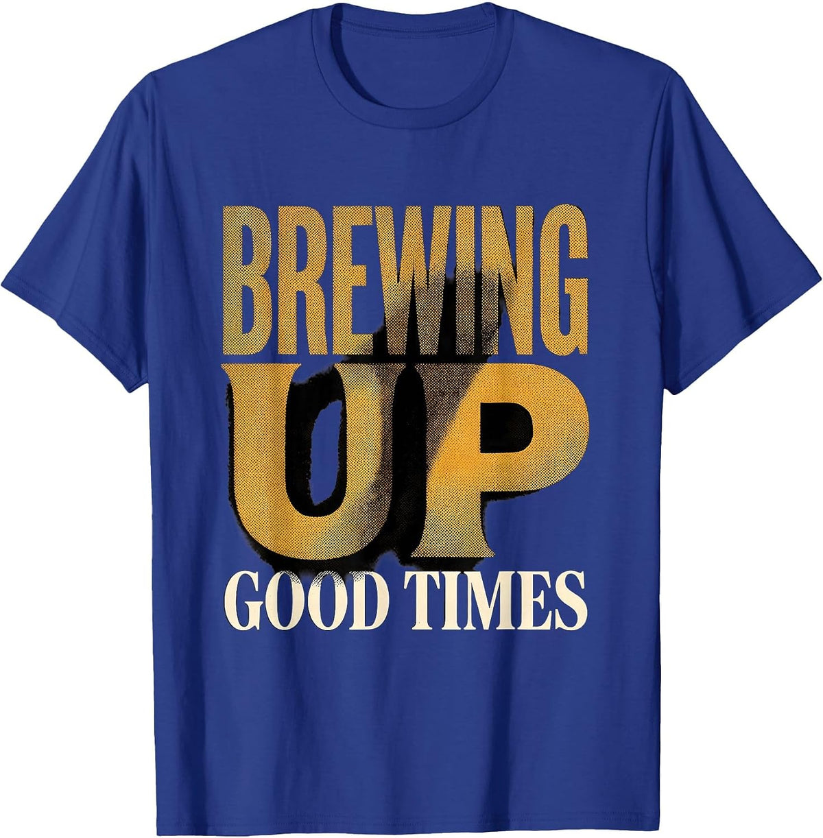 Brewing Up Good Times Beer Lover Design T-Shirt - Royal Blue