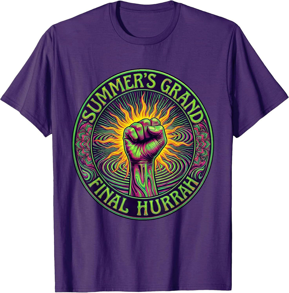 Summer's Grand Final Hurrah Labor Day Design T-Shirt - Purple
