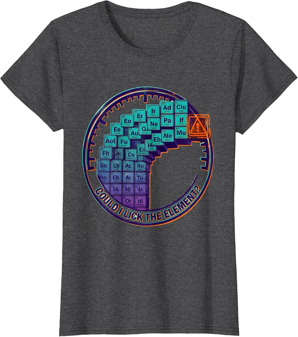 Women's Could I Lick The Element Funny Periodic Table Science T-Shirt - Dark Heather Grey