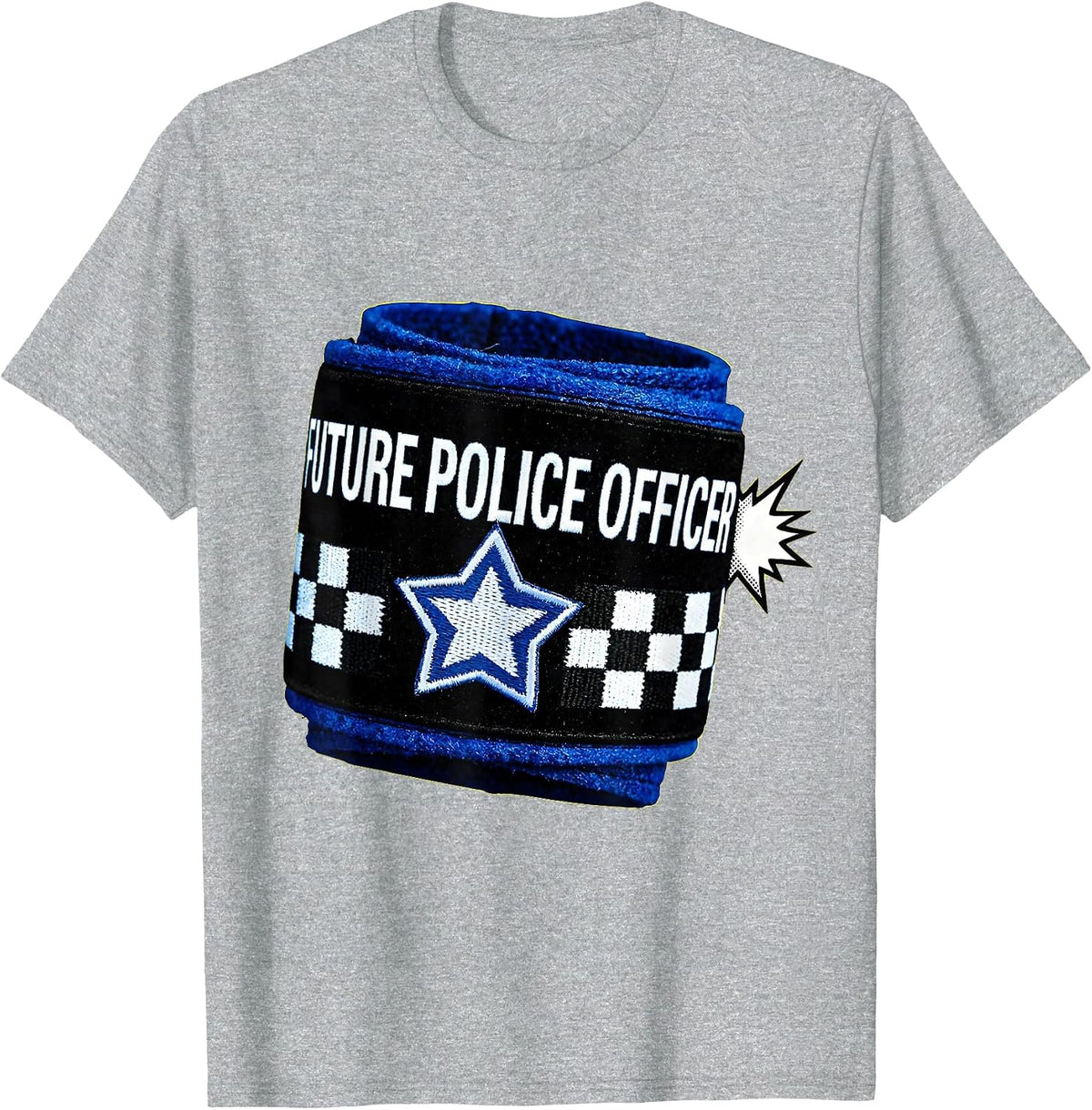 Men's Future Police Officer Pop Art Halloween Costume Kids T-Shirt - Heather Grey