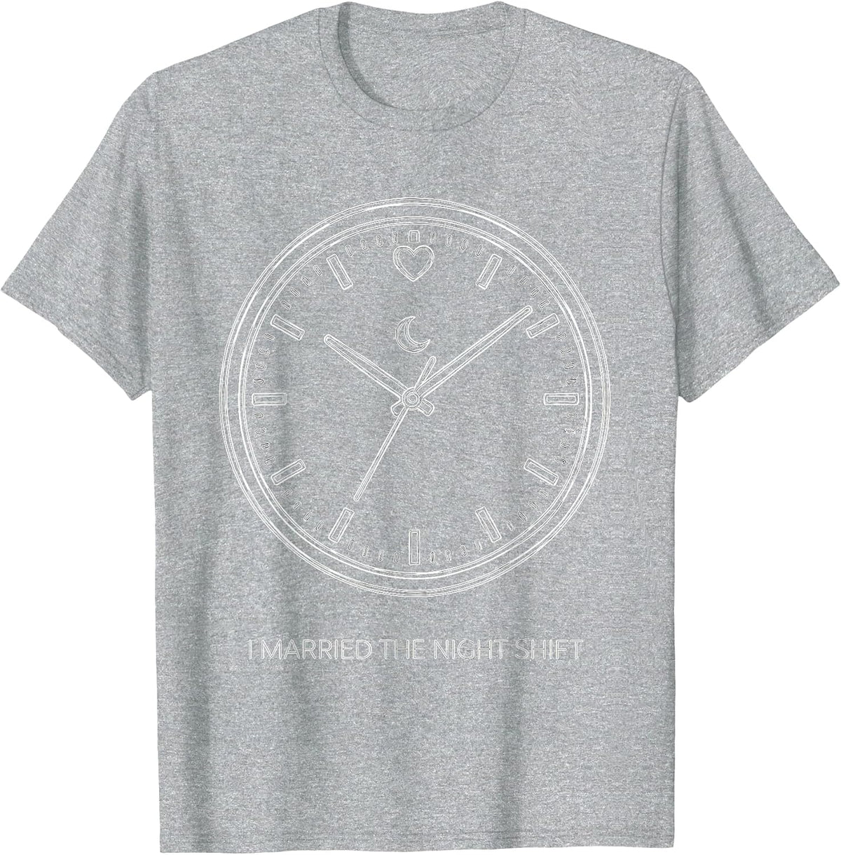 Men's I Married The Night Shift Funny First Responder Spouse T-Shirt - Heather Grey