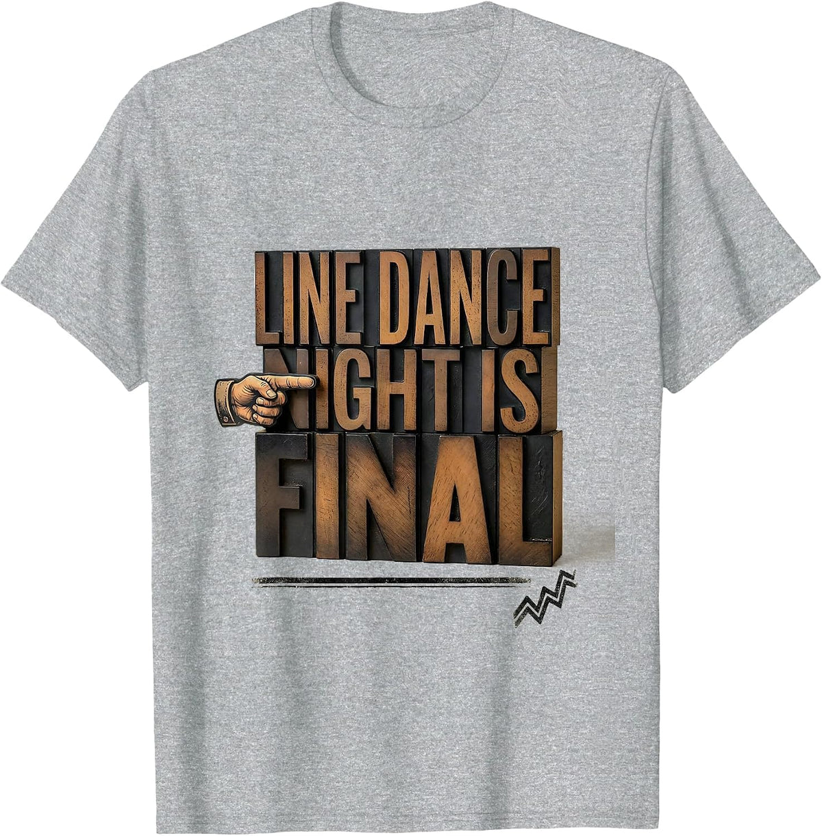 Men's Line Dance Night Is Final Funny Line Dance Group Humor T-Shirt - Heather Grey