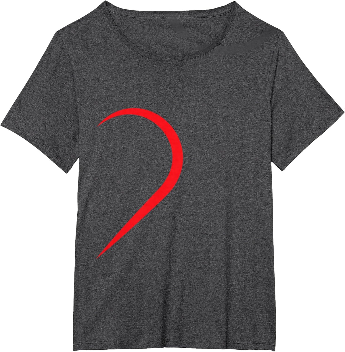 Half Heart Partner Couple Pyjamas Right Side Lovers Couple T-Shirt - Dark Heather Grey