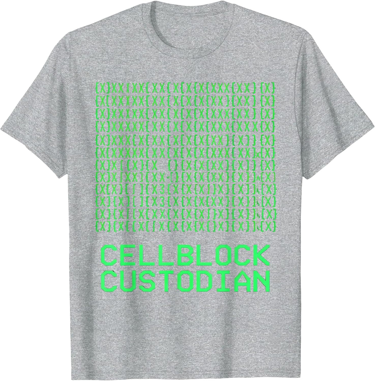Men's Cellblock Custodian Funny Correctional Officer Law T-Shirt - Heather Grey