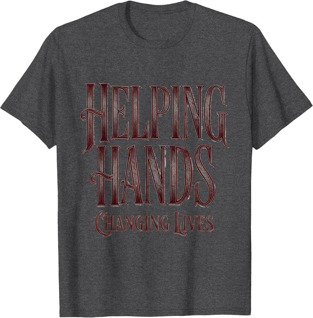 Men's Helping Hands Changing Lives Occupational Therapy T-Shirt - Dark Heather Grey