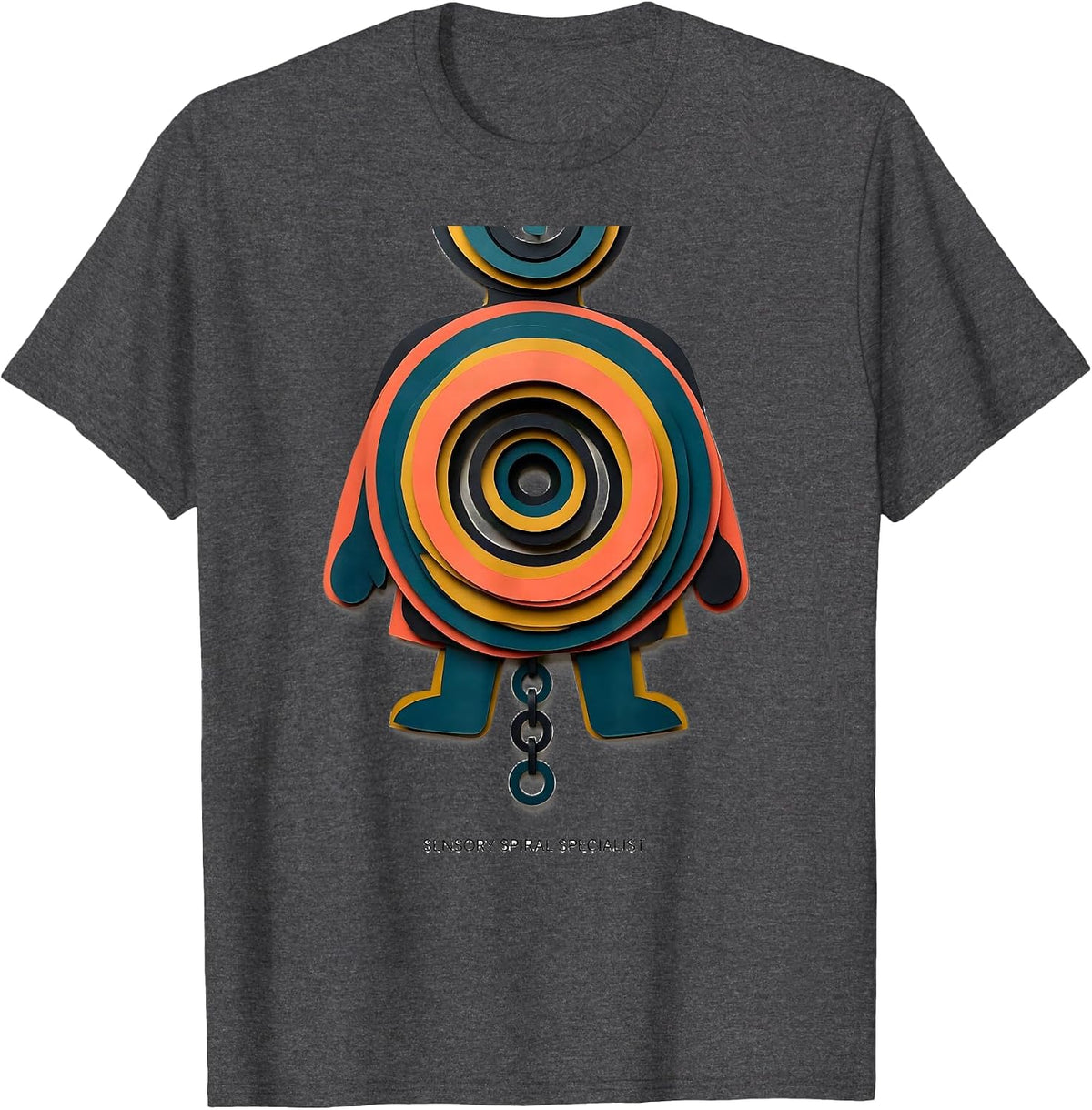Men's Sensory Spiral Specialist Occupational Therapy OT Student T-Shirt - Dark Heather Grey