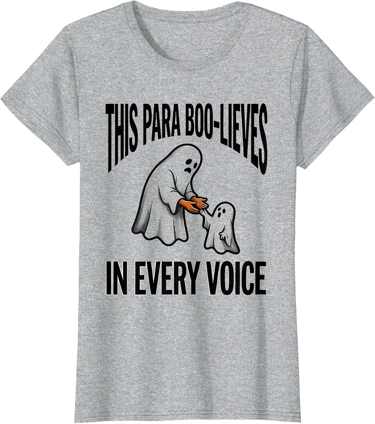 This Para Boo-lieves In Every Voice Playful Paraprofessional T-Shirt - Heather Grey