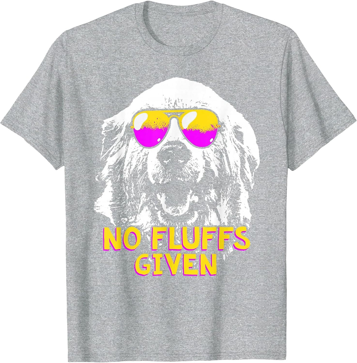 Great Pyrenees No Fluffs Given | Pyr Mom Dad Lover T-Shirt - Heather Grey