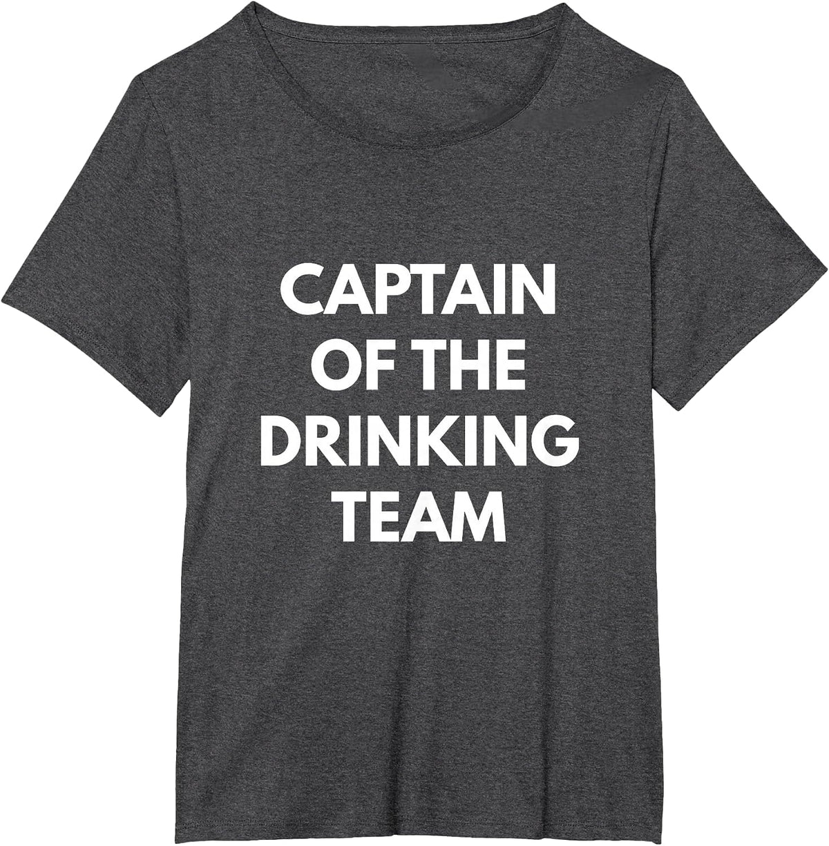 Captain of the Drinking Team Alcohol Bartender Beer Wine T-Shirt - Dark Heather Grey