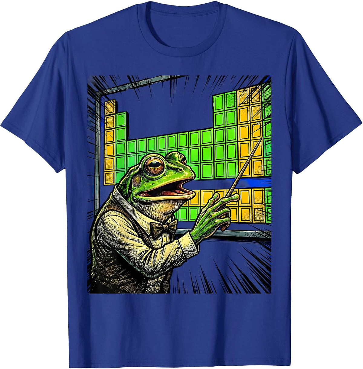 Frog Teacher Periodic Table Science Gift T-Shirt - Royal Blue