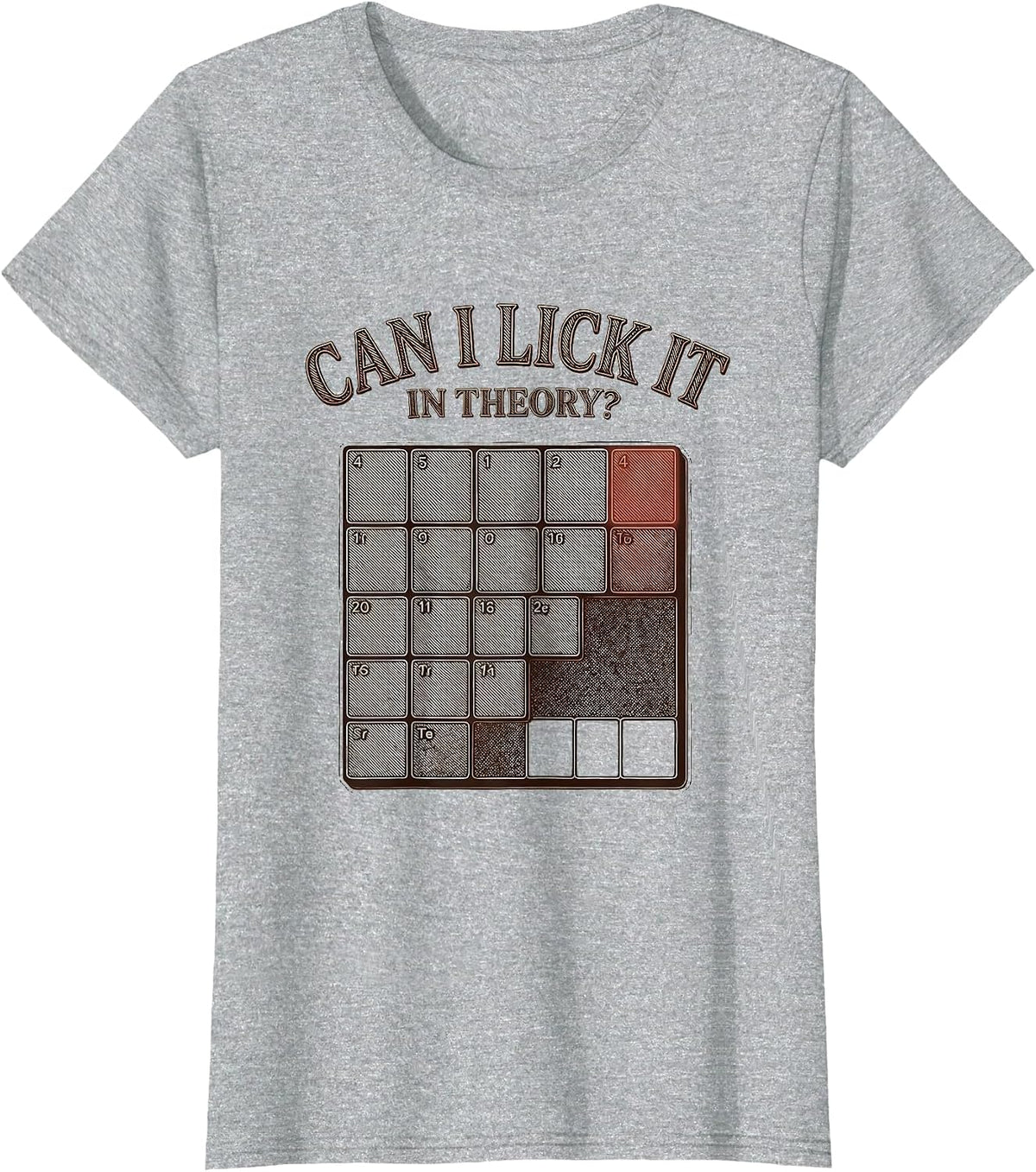 Can I Lick It In Theory Funny Periodic Table Science Teacher T-Shirt - Heather Grey