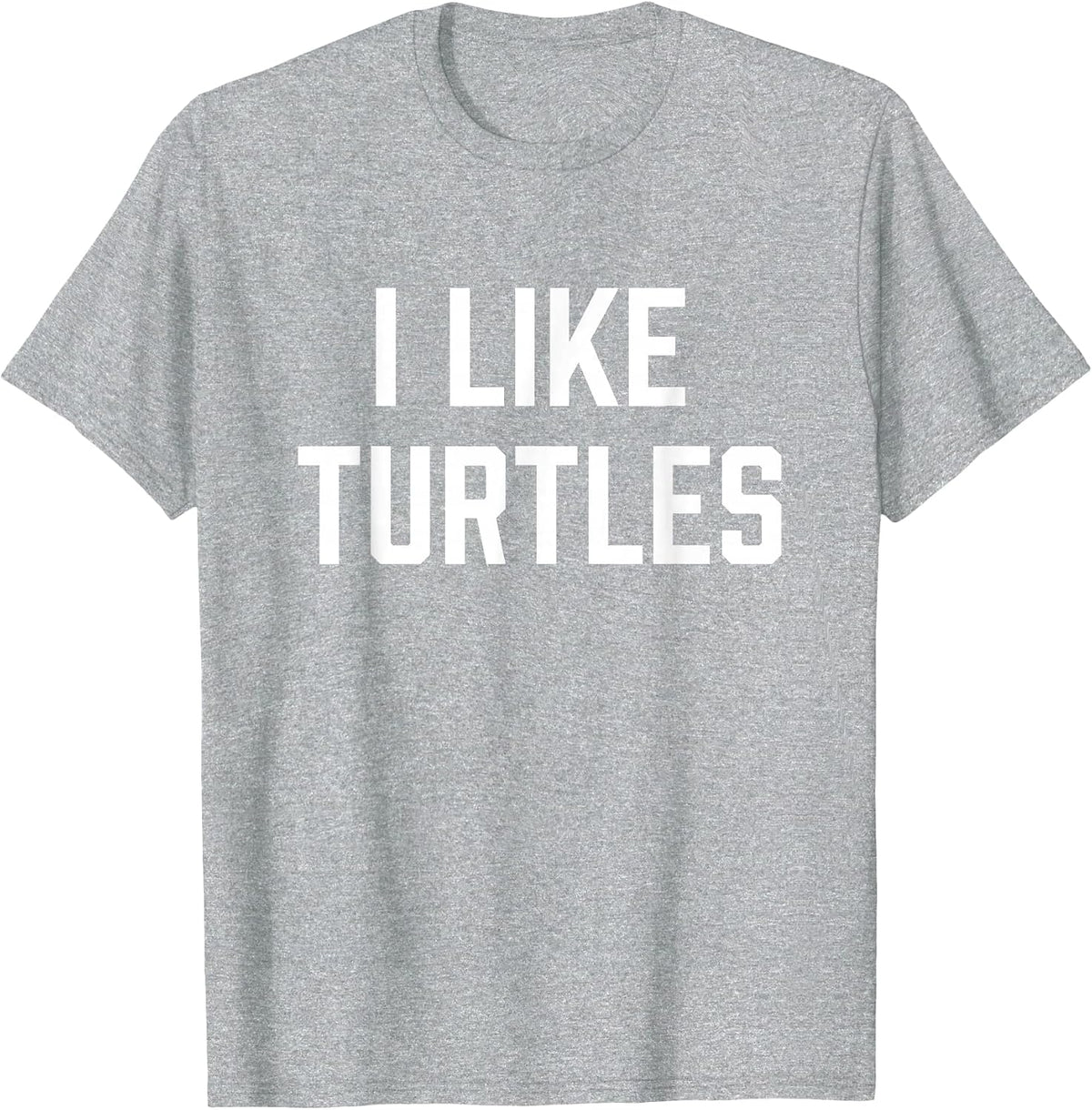 I Like Turtles Funny Turtle Lover T-Shirt - Heather Grey