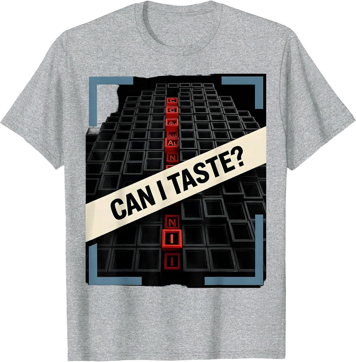 Men's Can I Taste Funny Periodic Table Science Teacher Humor T-Shirt - Heather Grey