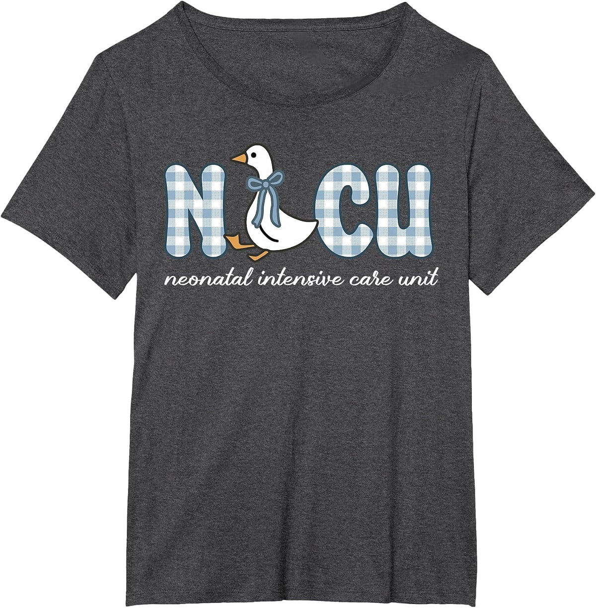 NICU Nurse Neonatal Intensive Care Unit Nurse Goose T-Shirt - Dark Heather Grey
