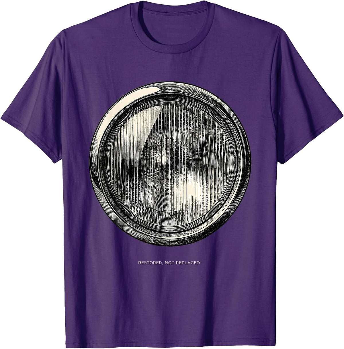 Restored, Not Replaced Vintage Car Guy Classic Car T-Shirt - Purple