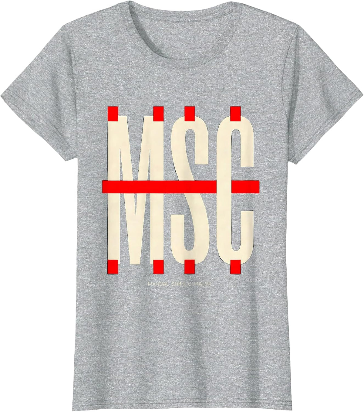 Manual Shift Curator Funny Manual Transmission Car T-Shirt - Heather Grey