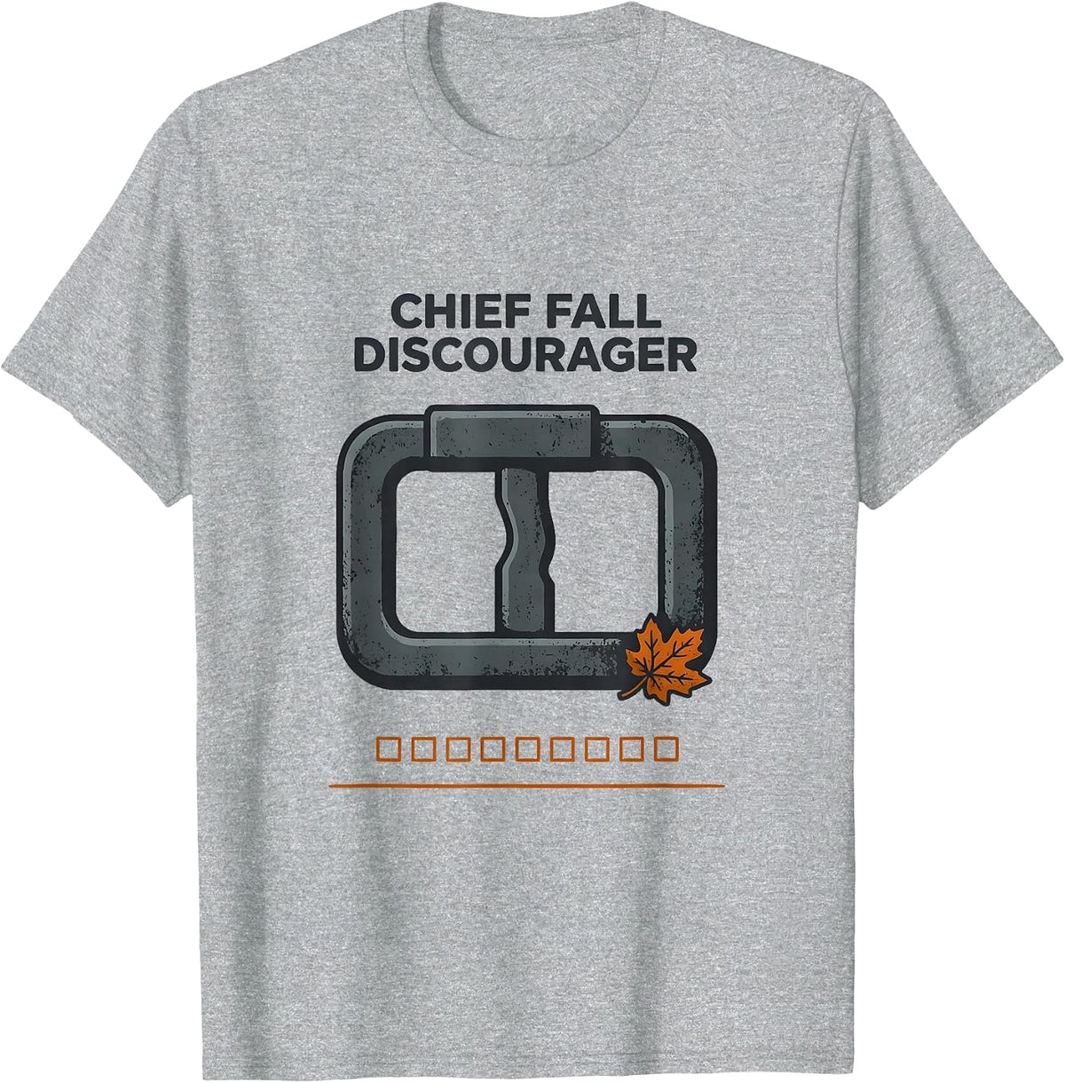 Men's Chief Fall Discourager Funny Nurse Physical Therapy PT OT T-Shirt - Heather Grey