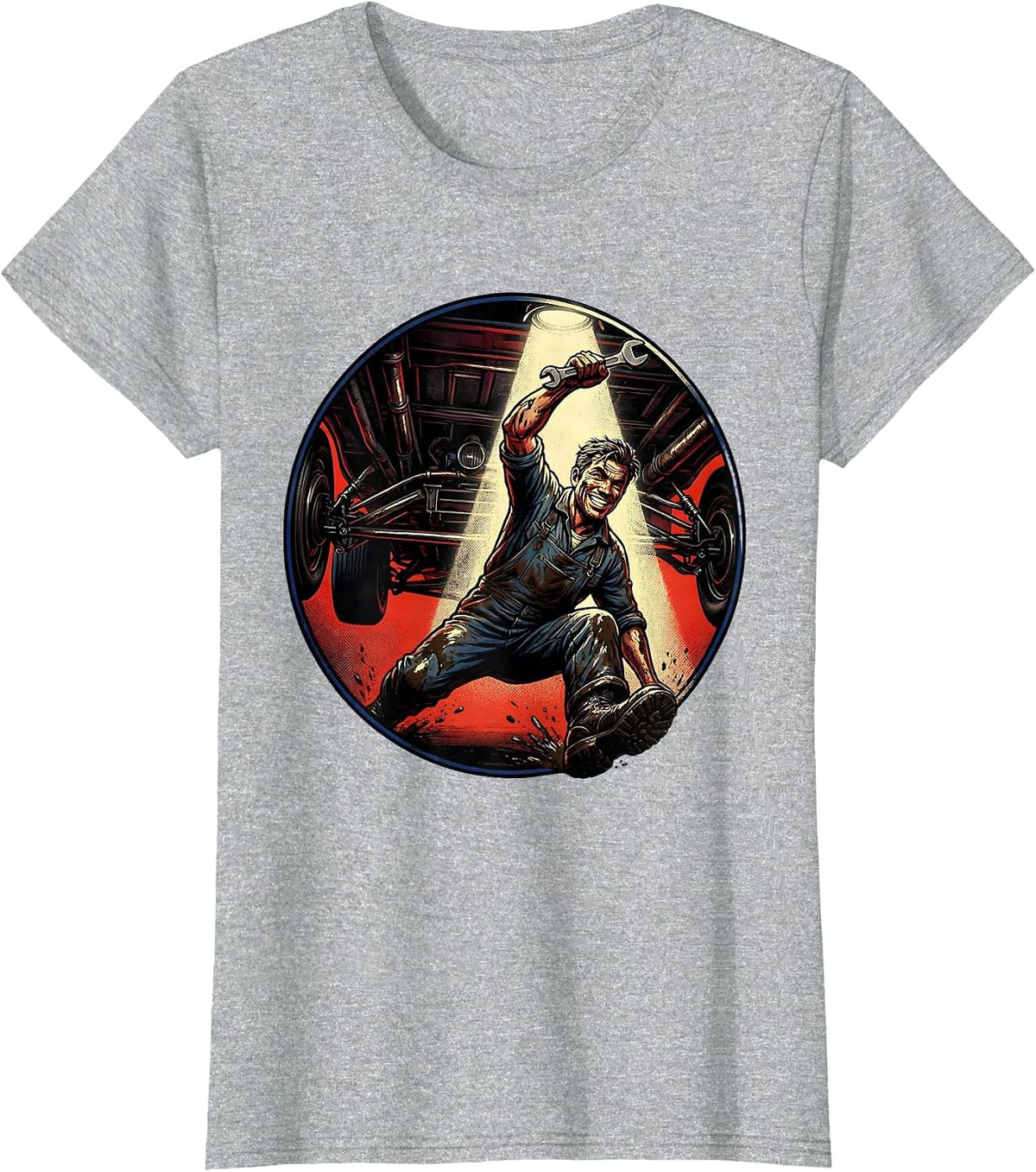 I Cant But I Know A Guy Mechanic Design T-Shirt - Heather Grey