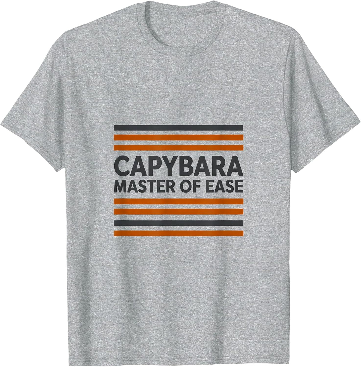 Men's Capybara Master of Ease Funny Animal Humor Meme Lover T-Shirt - Heather Grey