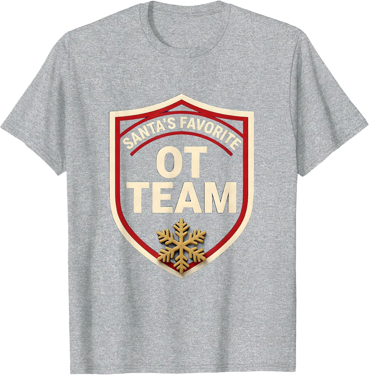 Men's Santa's Favorite OT Team Funny Occupational Therapy T-Shirt - Heather Grey