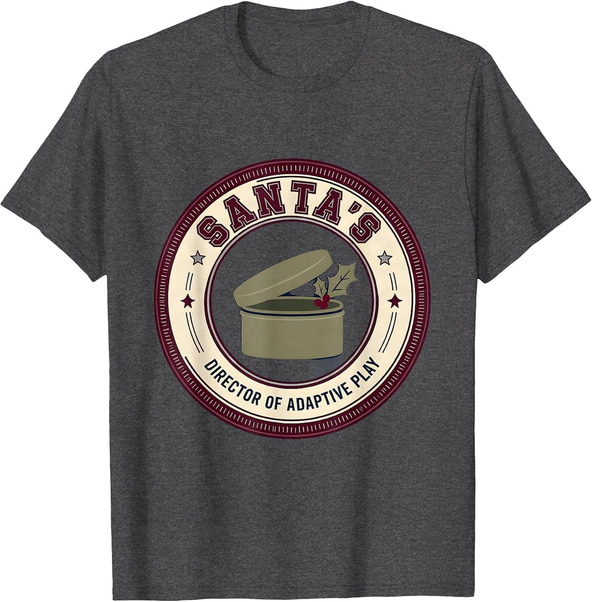 Men's Santa's Director of Adaptive Play Occupational Therapy T-Shirt - Dark Heather Grey