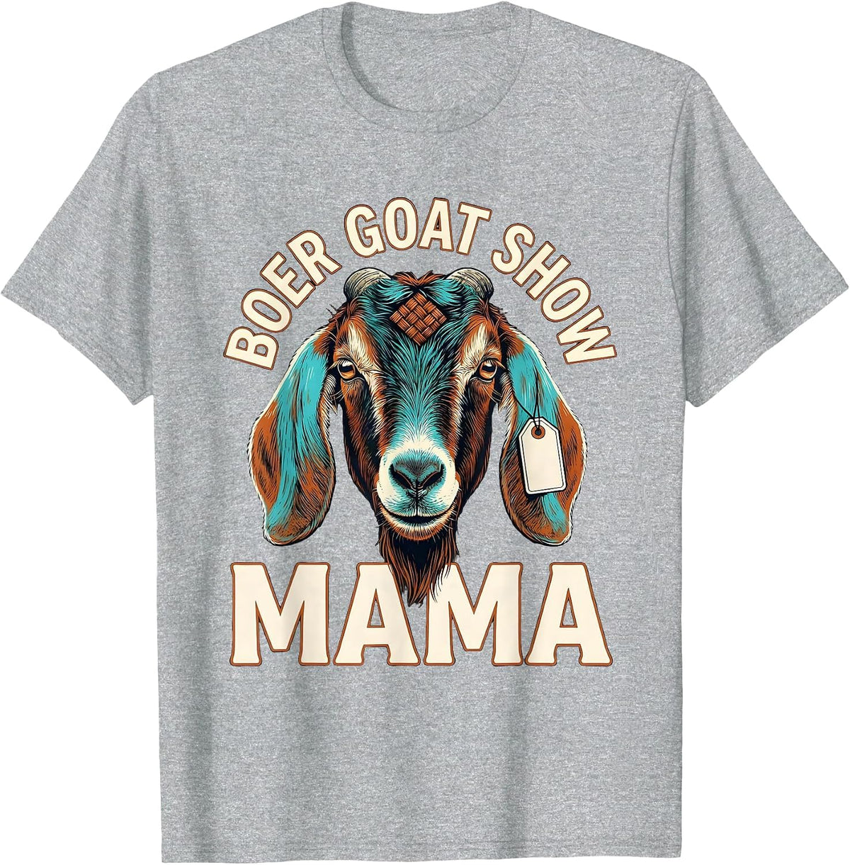 Men's Boer Goat Show Mama Rustic Farm Pride Stock Show Mom T-Shirt - Heather Grey