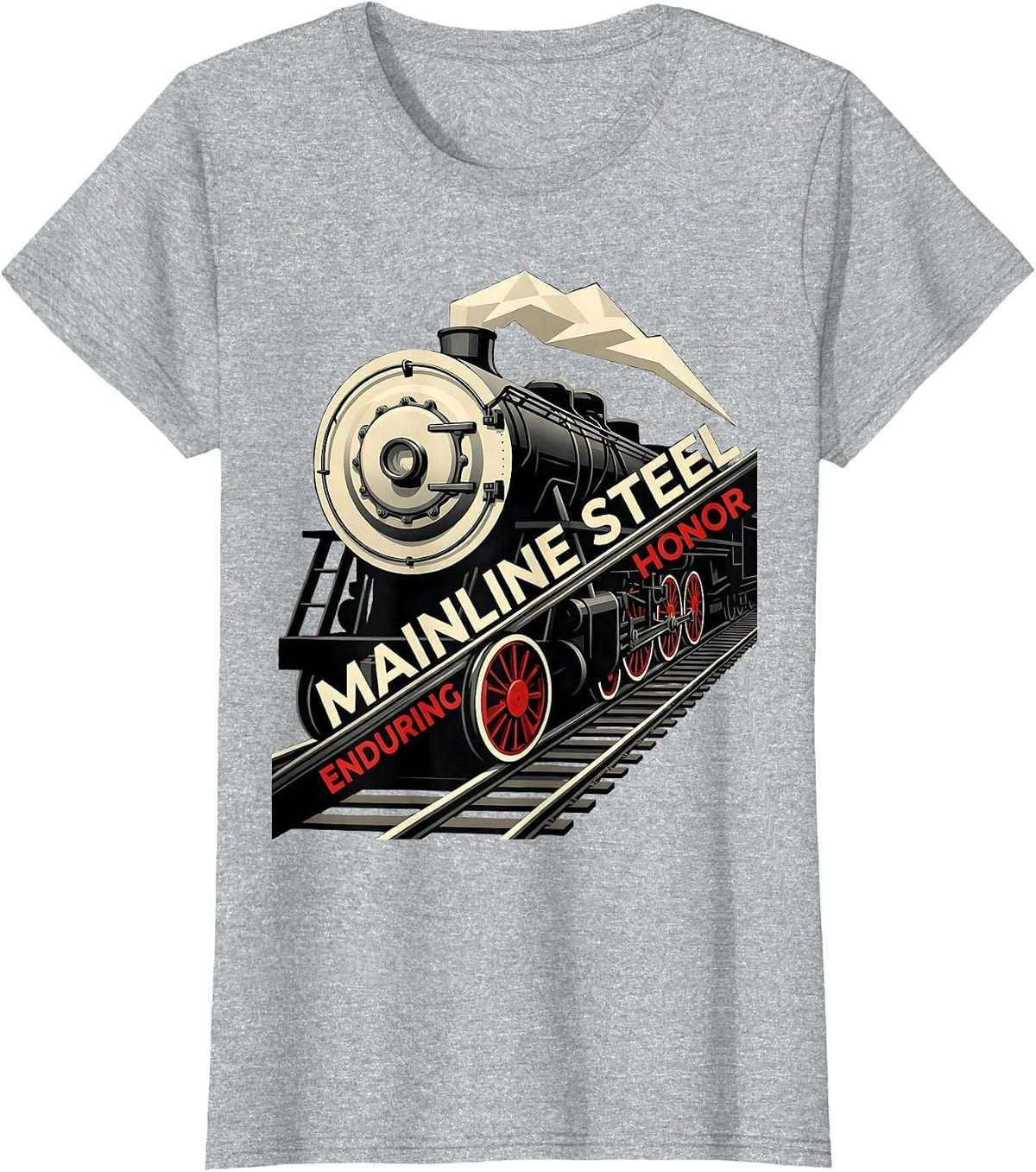 Women's Mainline Steel Enduring Honor Constructivist Steam T-Shirt - Heather Grey