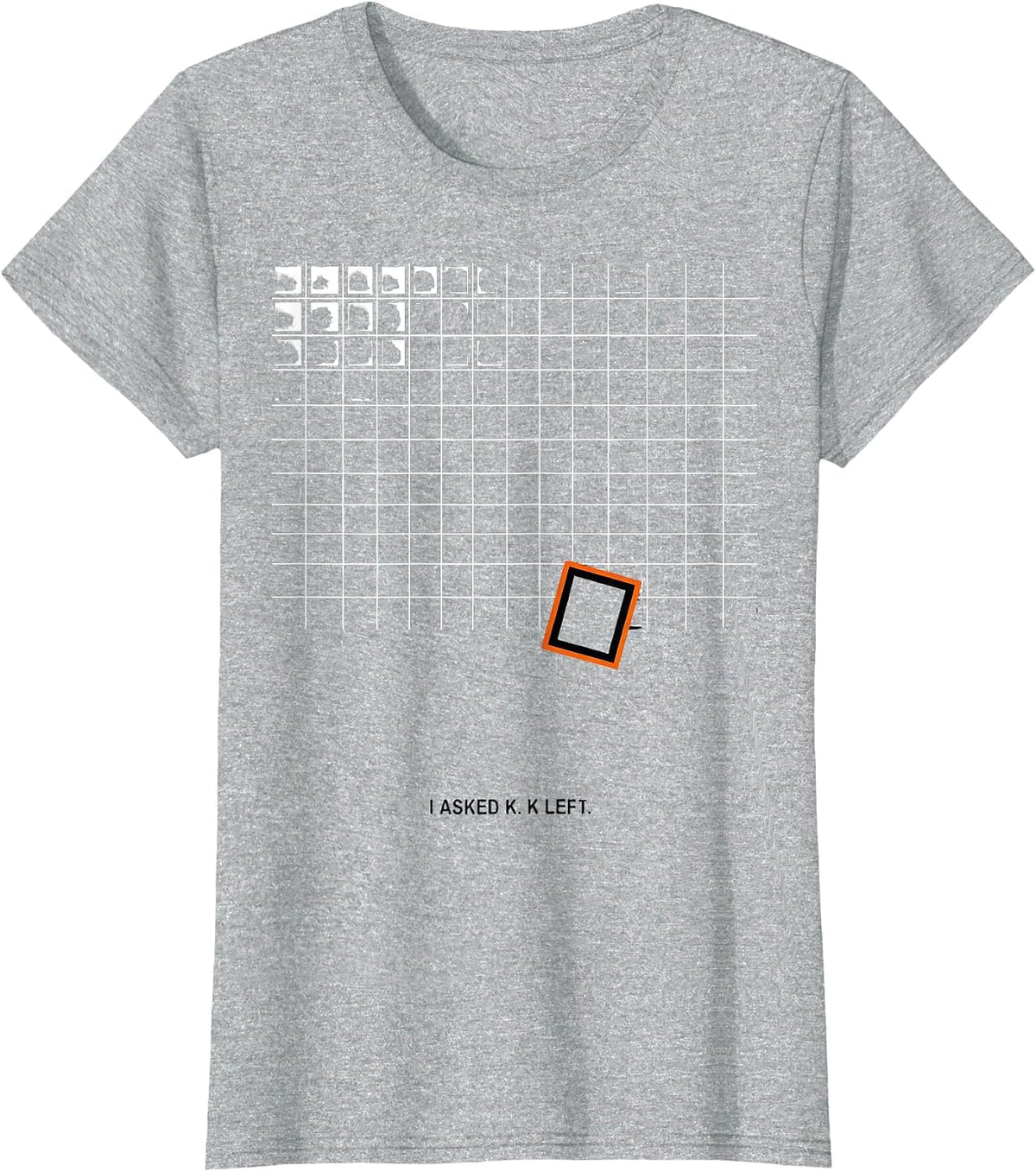 I Asked K K Left Funny Periodic Table Science Teacher Humor T-Shirt - Heather Grey