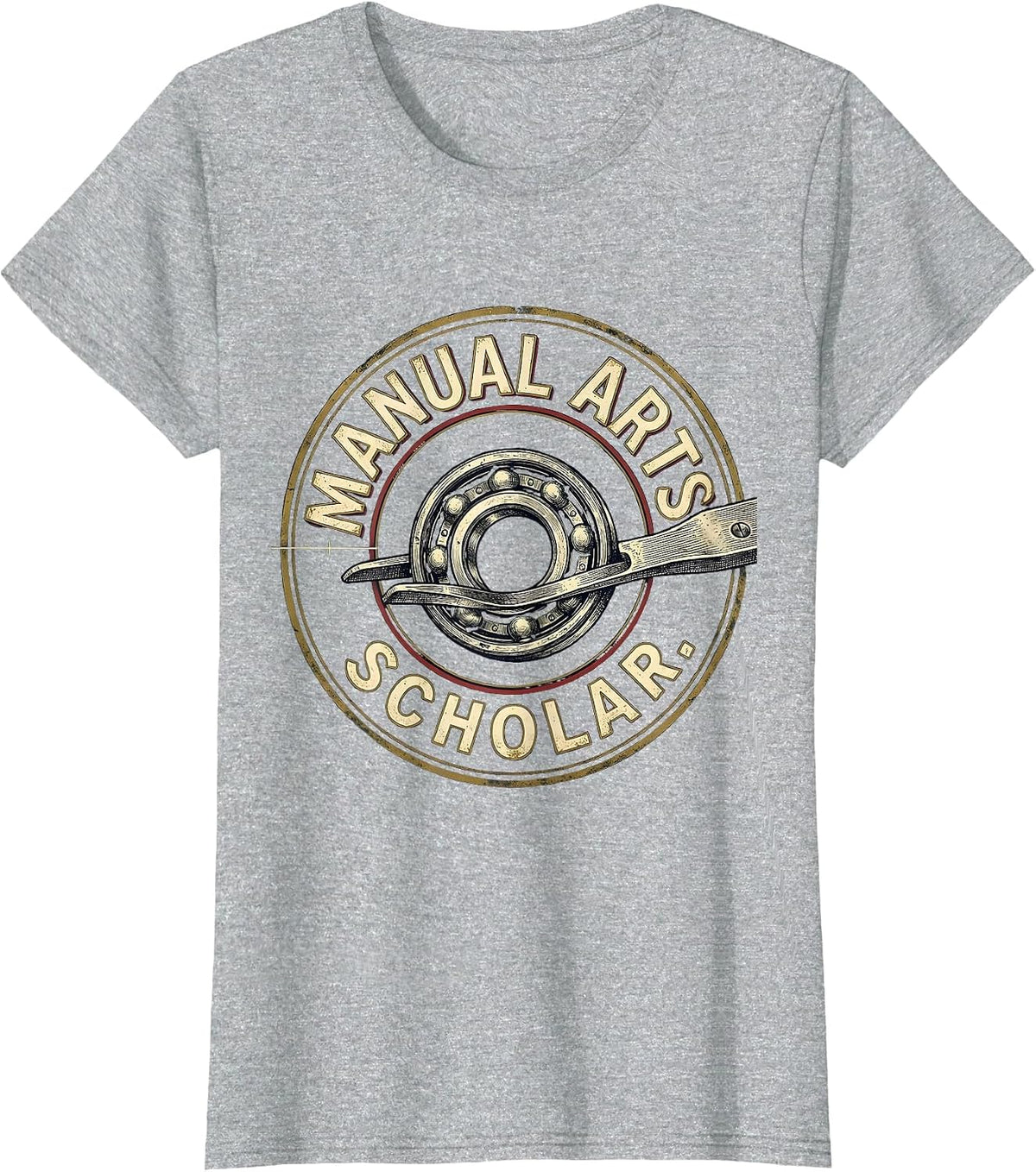 Women's Manual Arts Scholar Vintage Car Guy Manual Transmission T-Shirt - Heather Grey