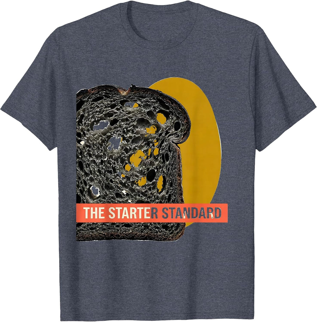 The Starter Standard Midcentury Modern Bread Baker Sourdough T-Shirt - Heather Blue