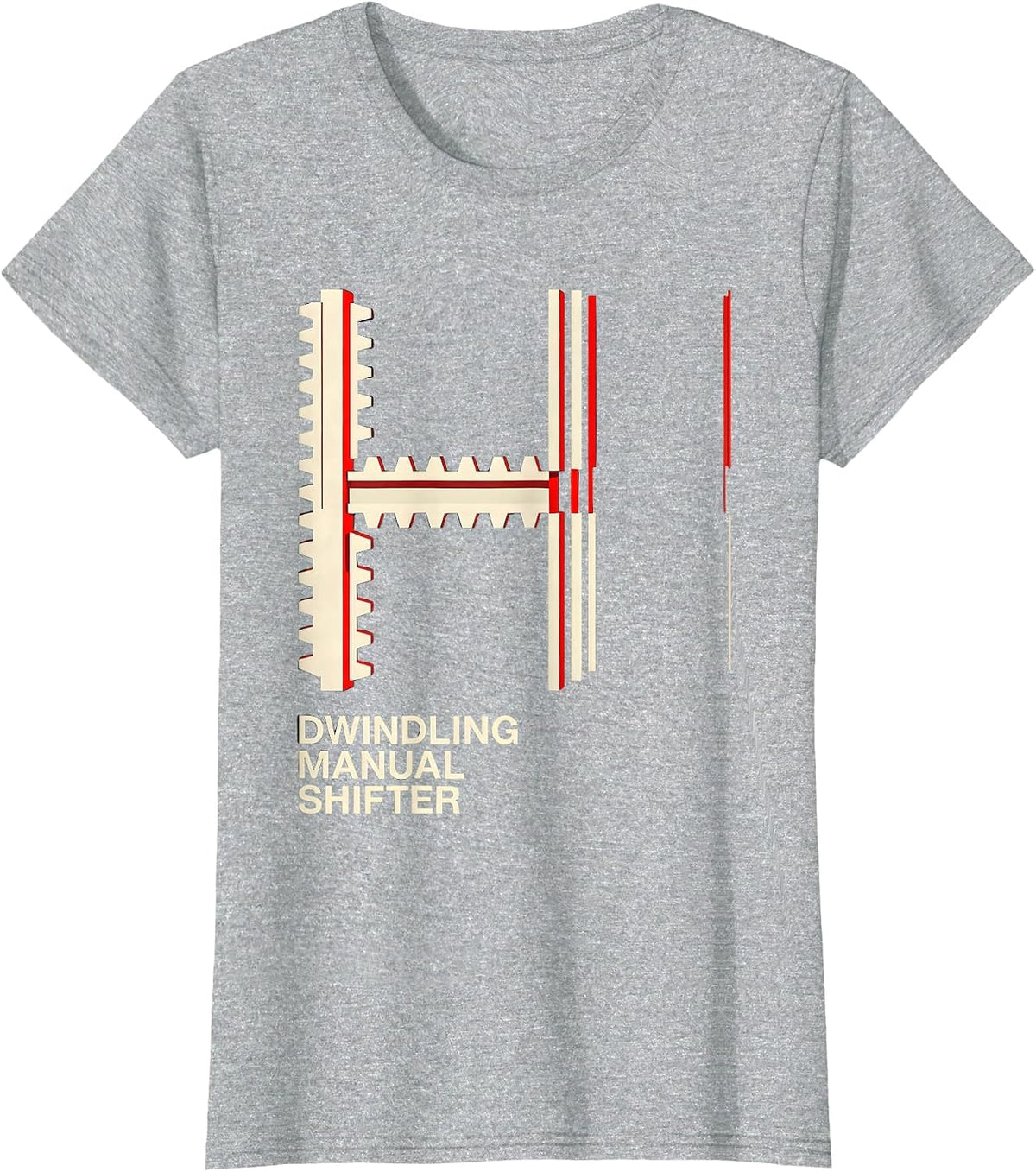 Dwindling Manual Shifter Funny Manual Transmission Car Guy T-Shirt - Heather Grey