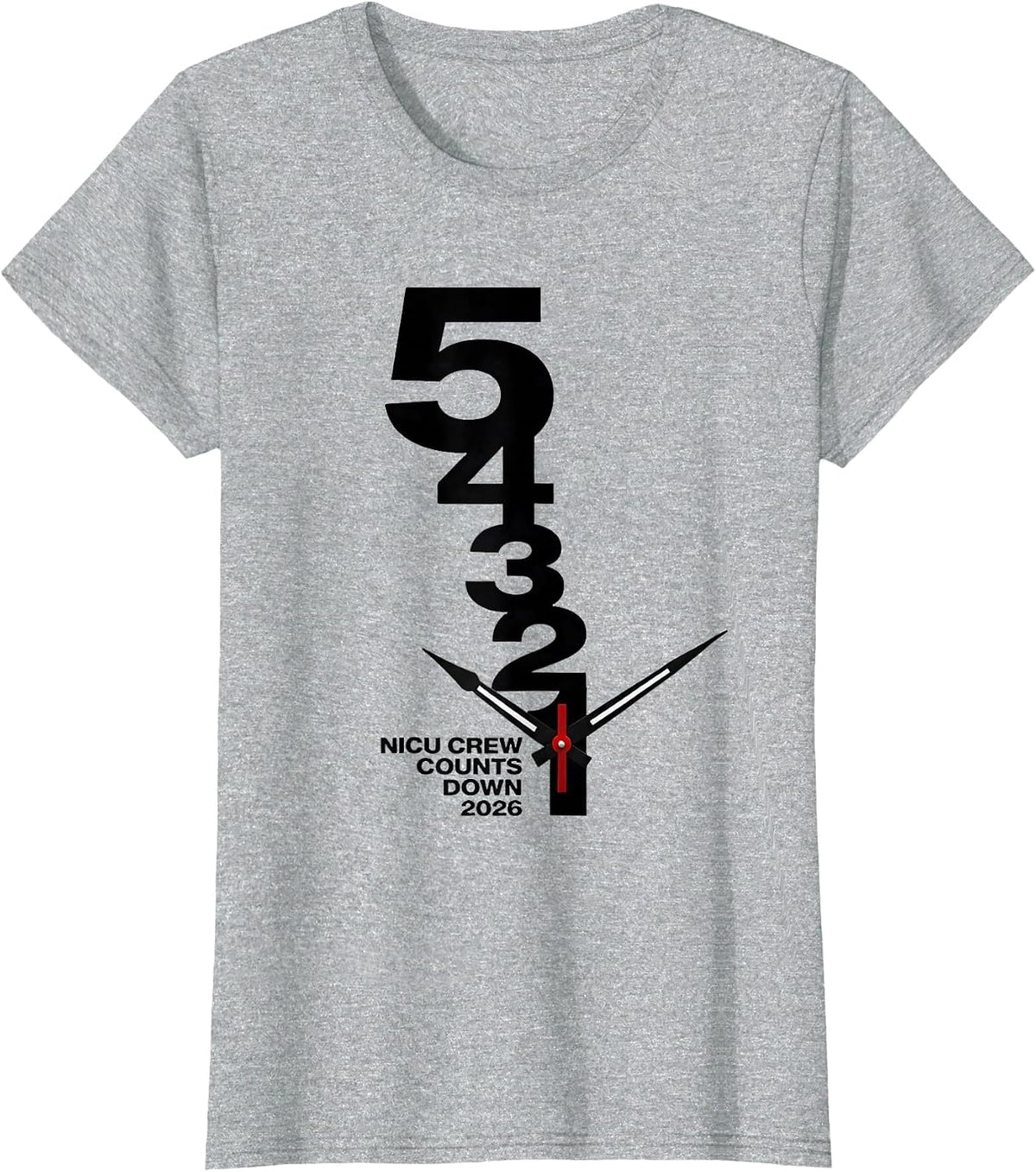 NICU Crew Counts Down 2026 Nurse Unit New Year Eve Party T-Shirt - Heather Grey