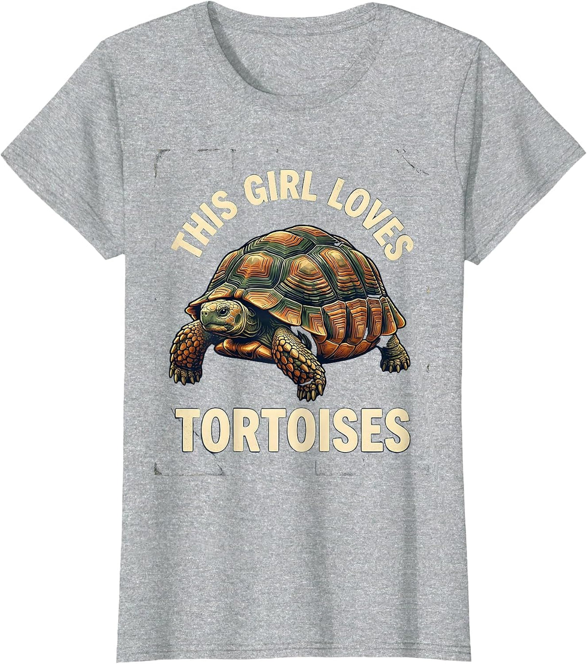 This Girl Loves Tortoises Vintage Tortoise Lover Gift T-Shirt - Heather Grey