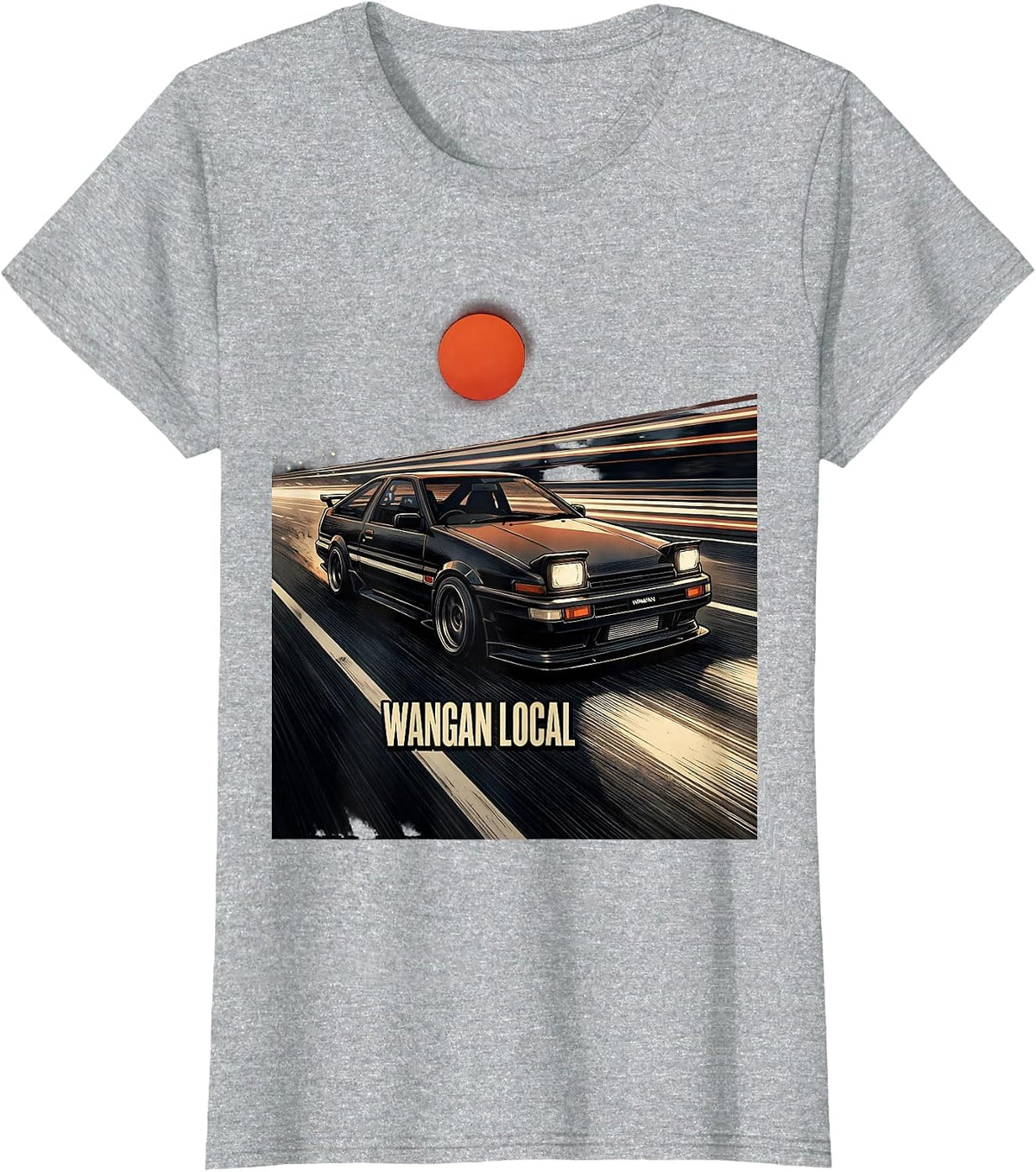 Wangan Local Vintage JDM Drift Car Tuner Retro Streetwear T-Shirt - Heather Grey