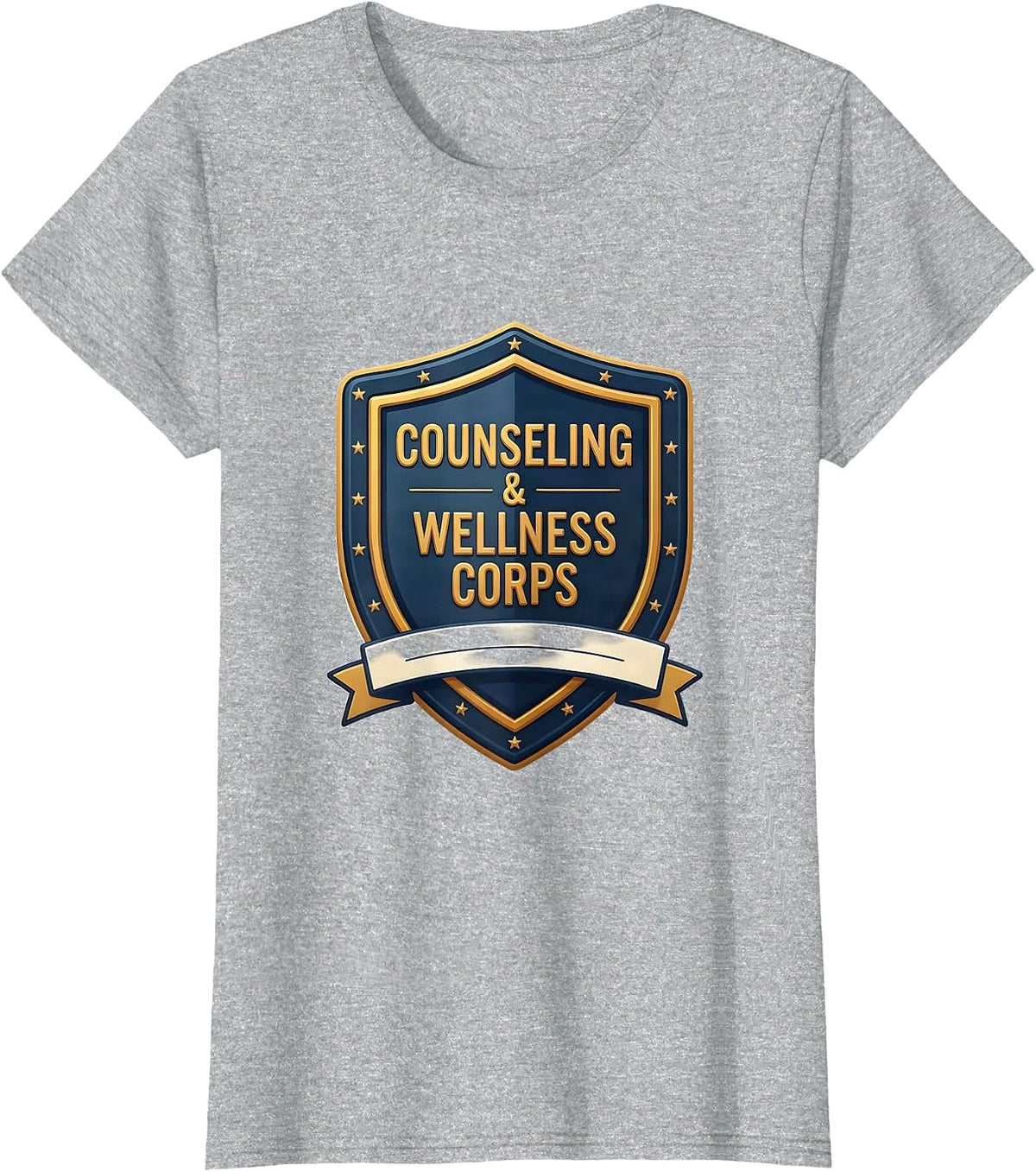 Women's Counseling & Wellness Corps School Counselor Mental Health T-Shirt - Heather Grey