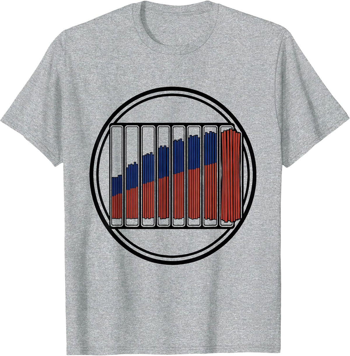 Men's Montessori Teacher Spindle Chart Geometric T-Shirt - Heather Grey