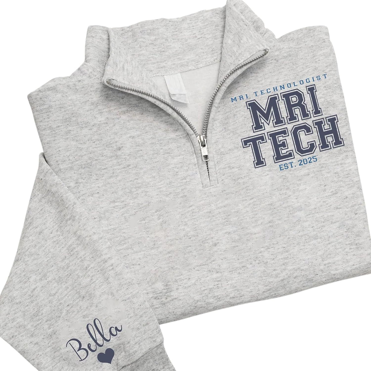 Custom Profession Quarter Zip Sweatshirt, Personalized Work Shirt for Professionals - Mri Tech