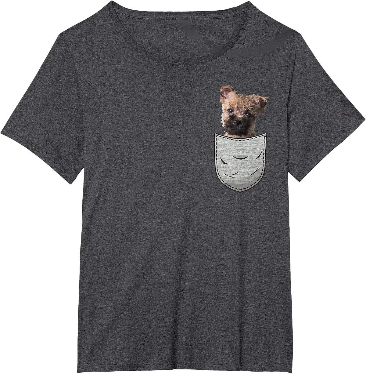 Cairn Terrier Puppy Chest Bag Dog Lovers & Owners T-Shirt - Dark Heather Grey