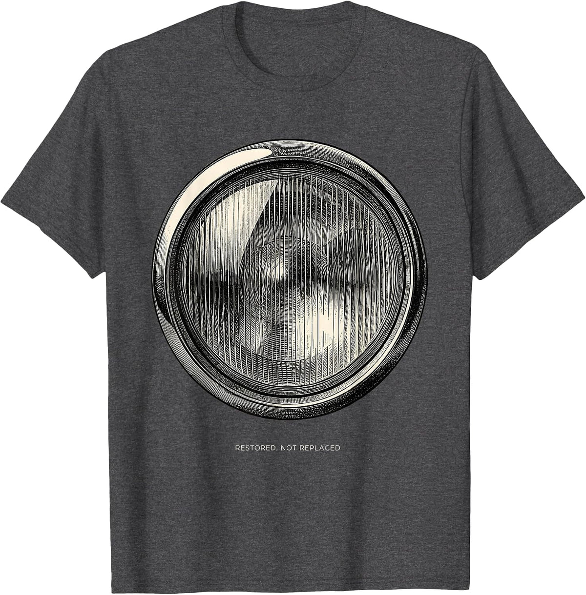 Restored, Not Replaced Vintage Car Guy Classic Car T-Shirt - Dark Heather Grey