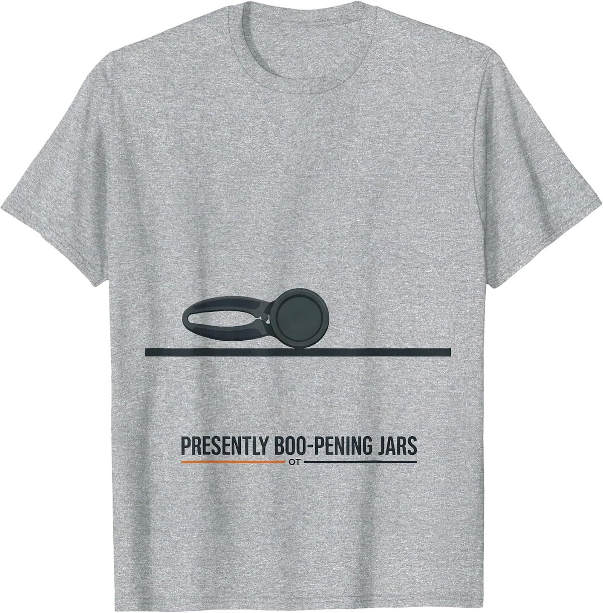 Men's Presently Boo-pening Jars OT Occupational Therapy Halloween T-Shirt - Heather Grey