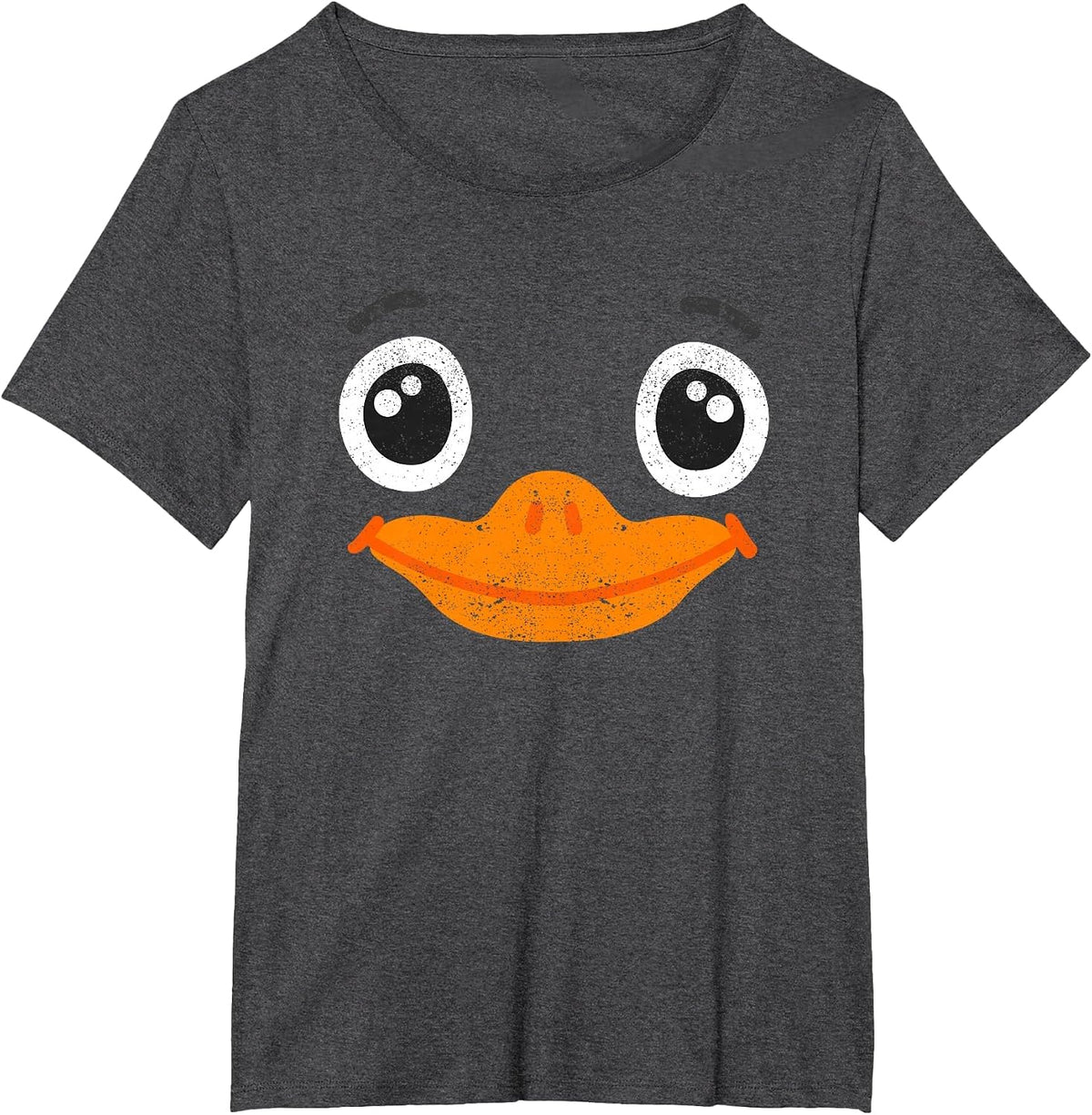 Halloween Duck Face Costume Animals Cute Easy Ducks Lovers T-Shirt - Dark Heather Grey